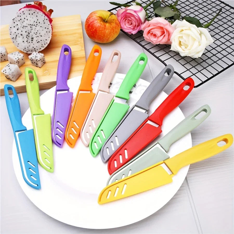 Candy-Colored Portable Fruit Peeler Knife | Stainless Steel Kitchen Gadget