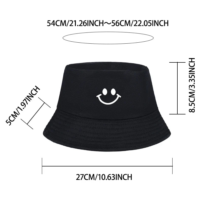 Smiley Face Fisherman Hat for Kids | Cute UV Protective Foldable Sun Hat