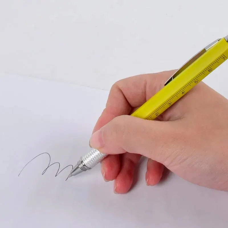 Multi-function Tool Pen | Six-in-One Ballpoint Pen with Screwdriver and Level