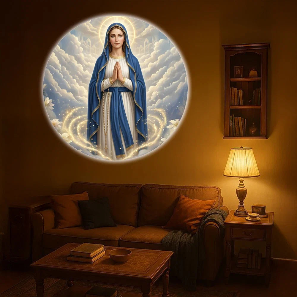 Virgin Mary Pattern Projector Lamp | Christian Gift with Six Patterns