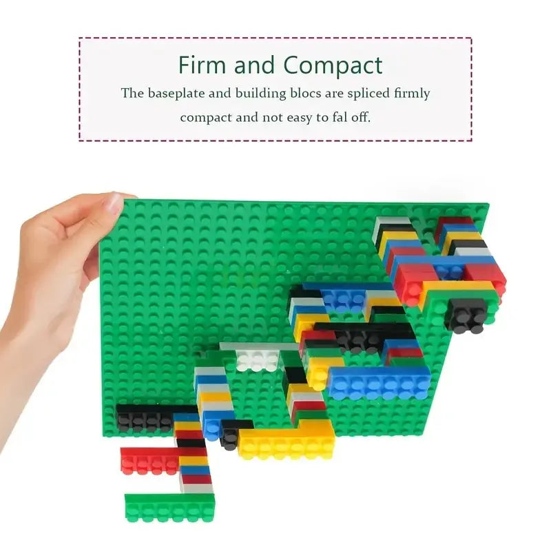 Classic Building Block Baseplates | 3-Pack Compatible Base Plates for Creative Construction Toys