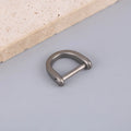 Titanium D Ring Key Shackle | U Shape Horseshoe Clasp for Car Key Fob and DIY Leather Key Organizer