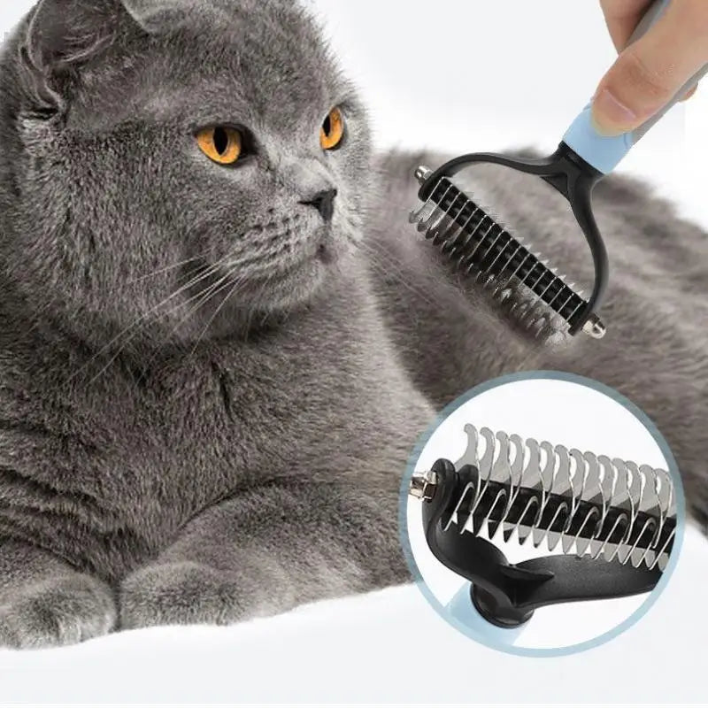 Professional Pet Hair Removal Comb | Shedding Tool for Dogs and Cats
