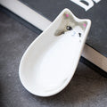 Japanese Ceramic Cat Incense Tray and Sauce Dish | Cute Animal Seasoning Plate for Kitchen