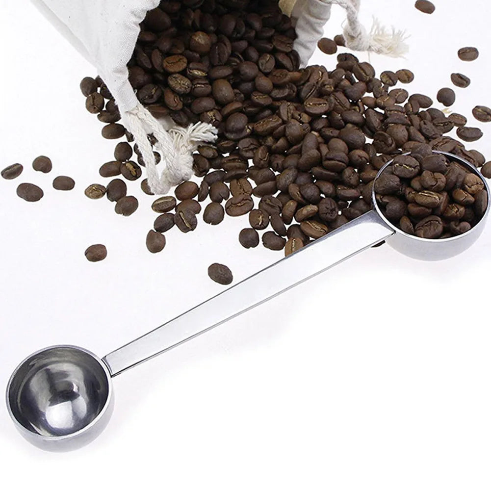 Double Side Measuring Spoon | Stainless Steel Coffee Scoop with Tablespoon and Teaspoon