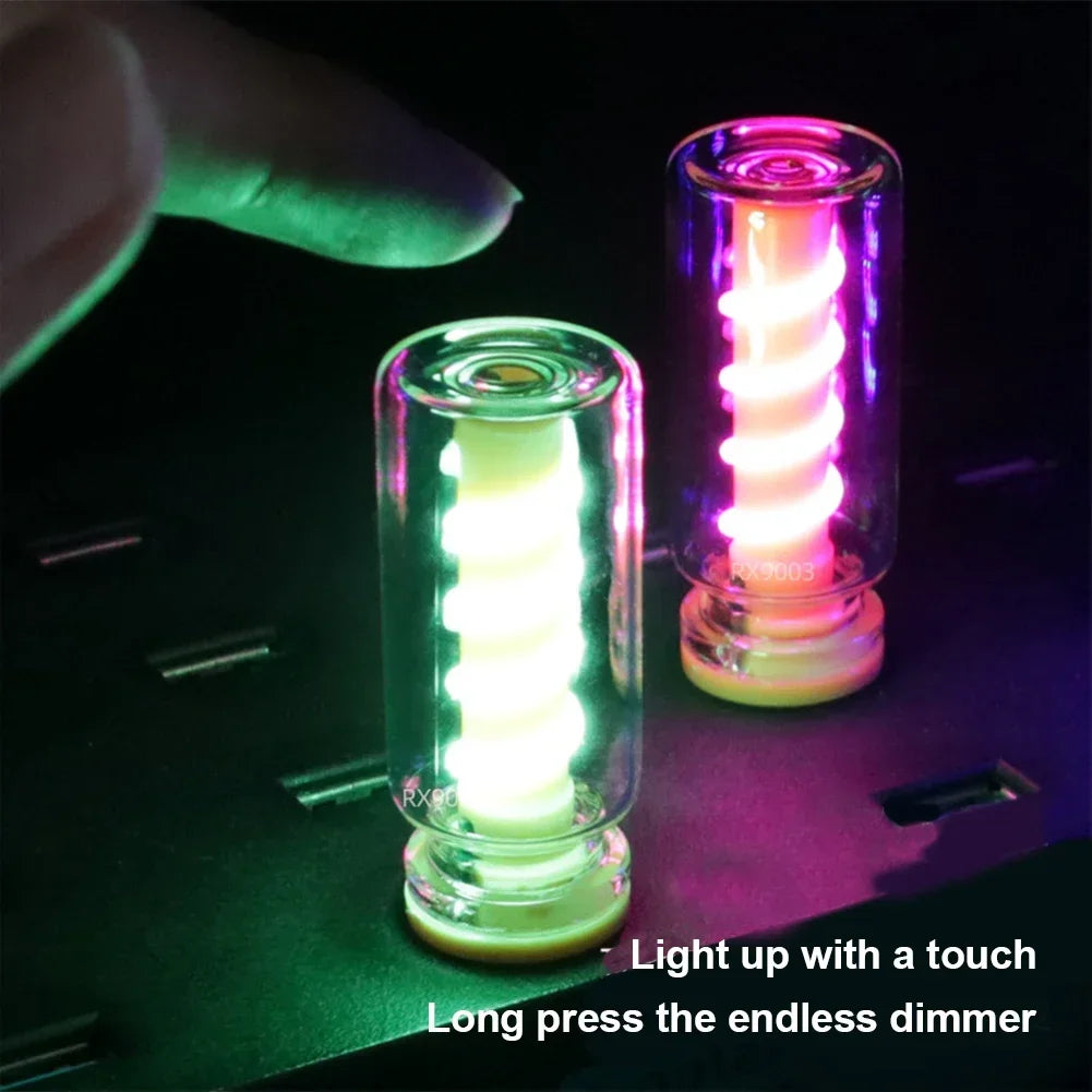 5V USB LED Spiral Filament Touch Dimming Bulb | Retro Night Light Atmosphere Lamp