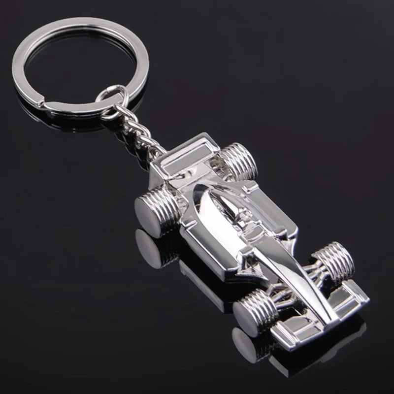Mini Formula 1 Racing Car Keychain | Zinc Alloy Key Ring for Men