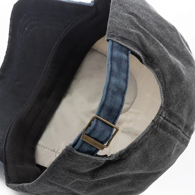 Washed Cotton Damage Finish Baseball Cap | Unisex Adjustable Snapback Hat for Vintage Streetwear