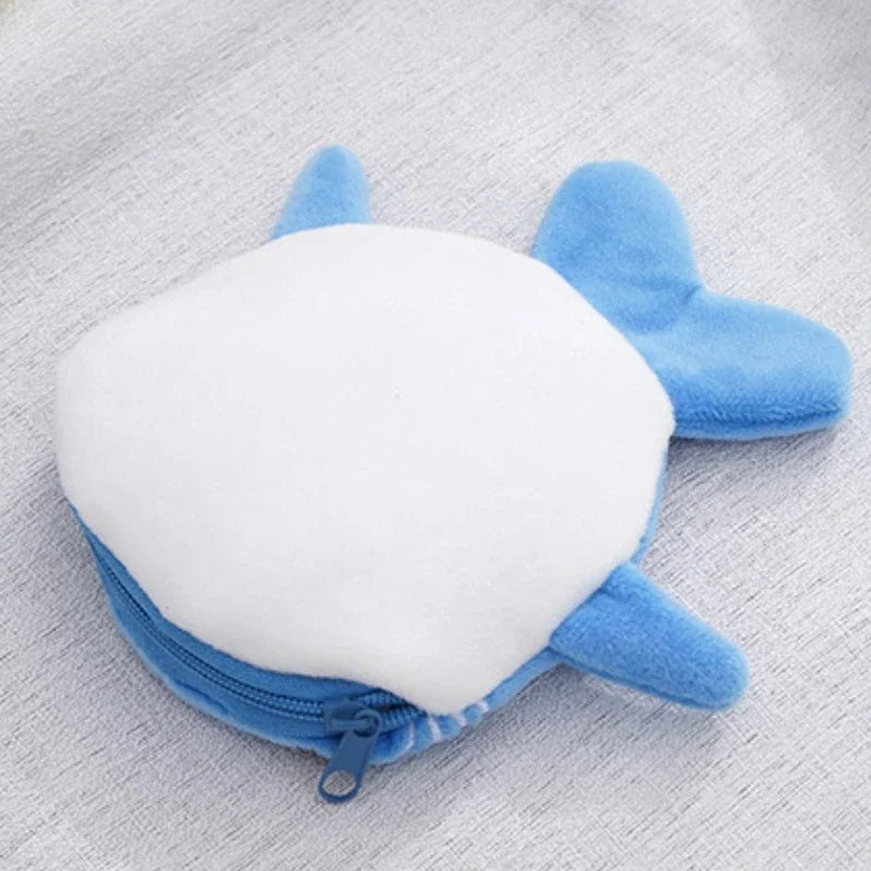 Cartoon Whale Shark Coin Purse | Kawaii Plush Zipper Wallet