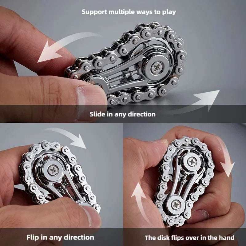 Metal Sprockets Flywheel Fingertip Gyro Fidget Spinner | Antistress Anxiety EDC Fidget Toy