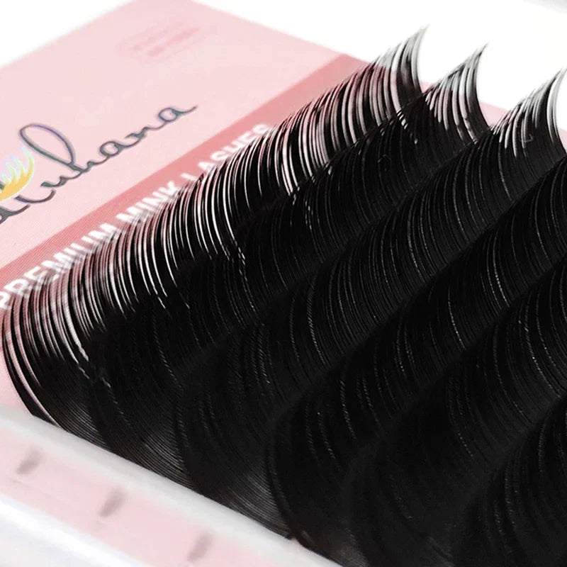 NATUHANA Mink Lashes Mix 8-15 mm 16 Lines Handmade Eyelash Extension | Natural Soft Faux Lash Supplies