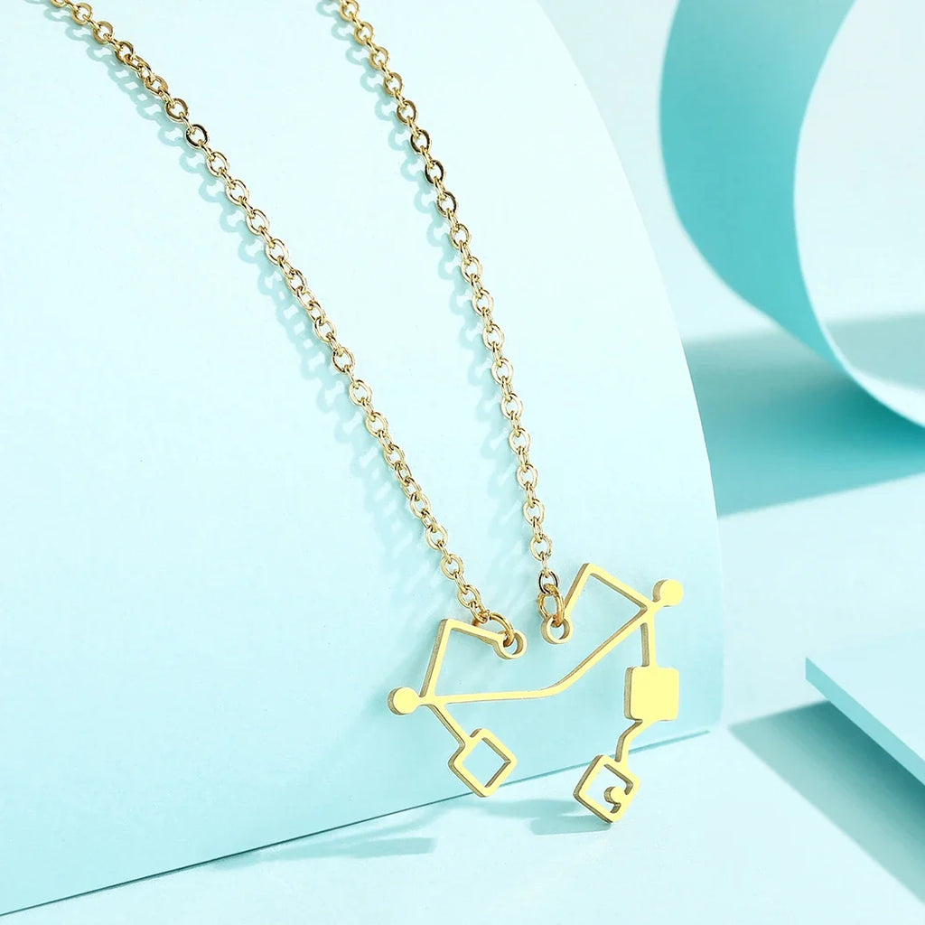 Kinitial Heart of Etheria Necklace | She-Ra Inspired Stainless Steel Pendant