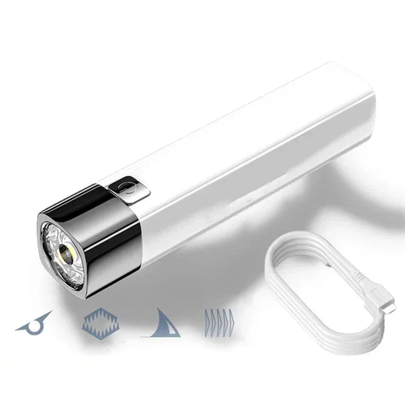 Mini Outdoor Lighting Power Bank Flashlight | 2-in-1 Ultra Bright G3 Tactical LED Flashlight with USB Charging