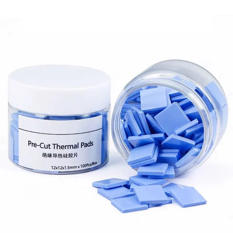 100 Pcs Thermal Insulating Silicone Sheets | High Temperature Repair Mat for Motherboard CPU GPU IC