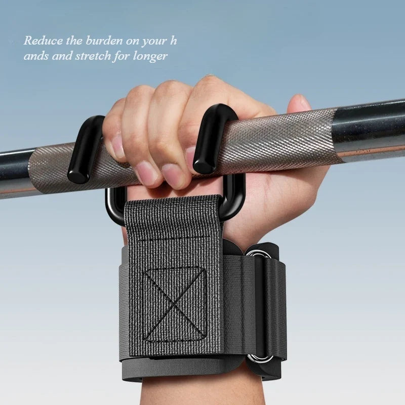 Weight Lifting Hook Grips with Wrist Wraps | Gym Hand-Bar Support for Pull-Ups and Power Lifts