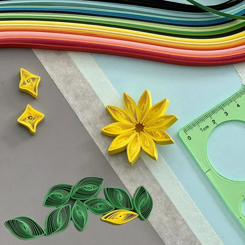 260pcs Rainbow Paper Quilling Strips Set | Paper Craft DIY Kit for Handmade Gifts