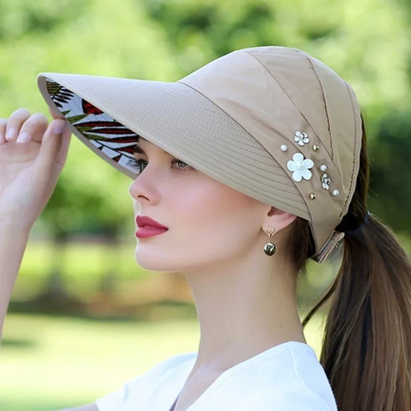 Sun Protection Hat for Women | Foldable UV Guard Visor