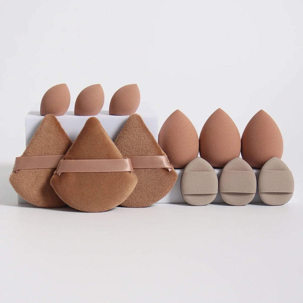 12pcs Makeup Sponge Set | Velvet Triangle Powder Puff for Foundation