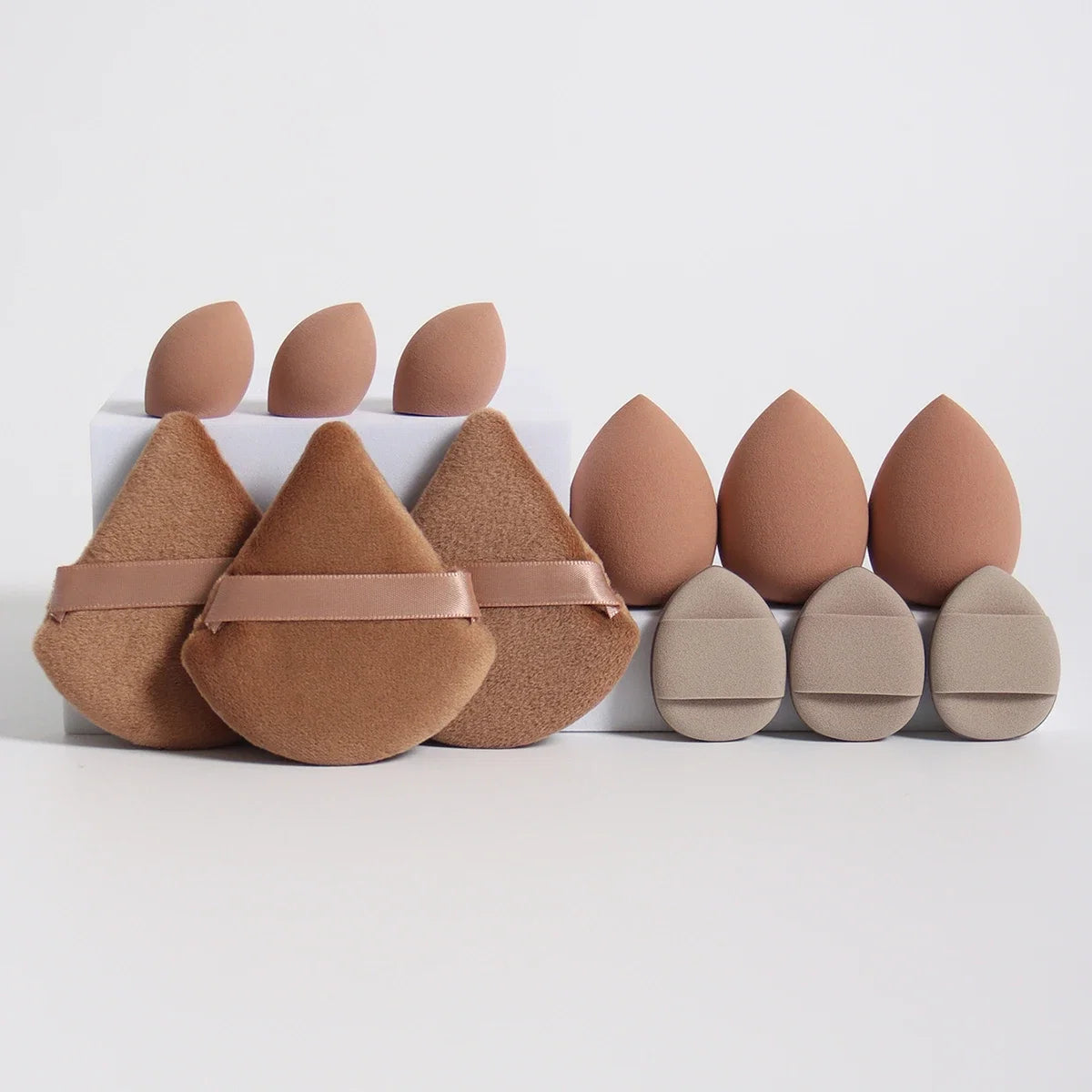 12pcs Makeup Sponge Set | Velvet Triangle Powder Puff for Foundation