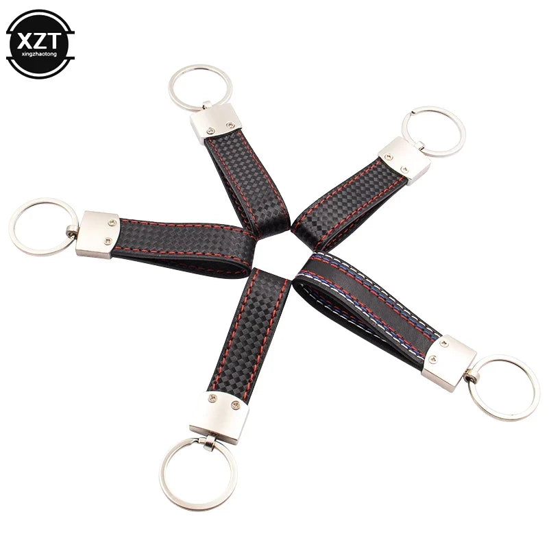 WYMECT Leather Car Keychain | Stylish Key Ring for Audi VW BMW