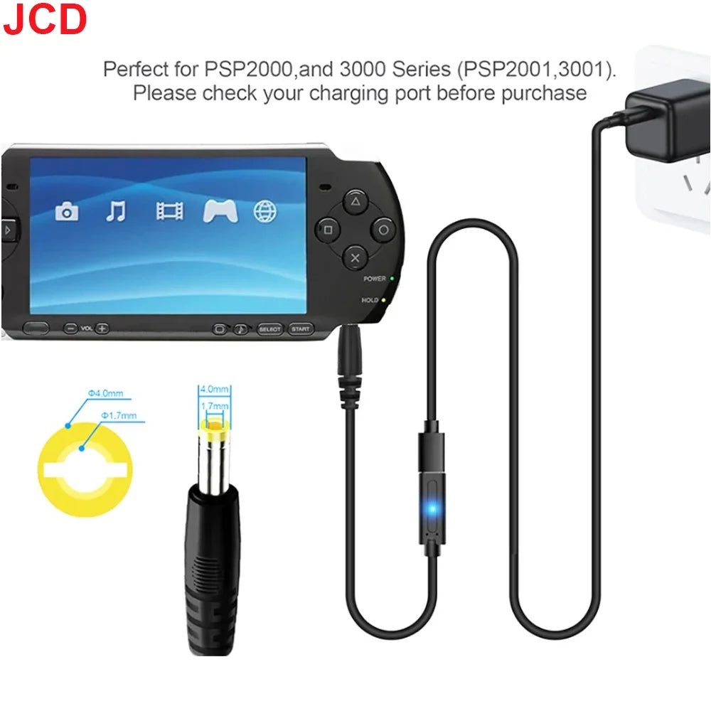 Type-C Charging Adapter for PSP 2000 3000 and PS3 | Game Console Power and Data Cable