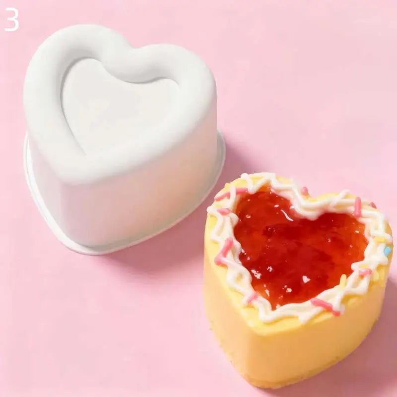 Silicone Mousse Cake Mold Set | Flexible Baking Molds for Heart Star Flower Shapes
