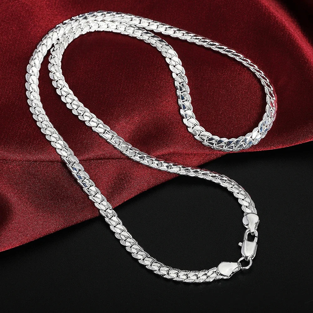 20-60cm 925 Sterling Silver Snake Chain Necklace | Unisex Fine Jewelry for Wedding and Engagement