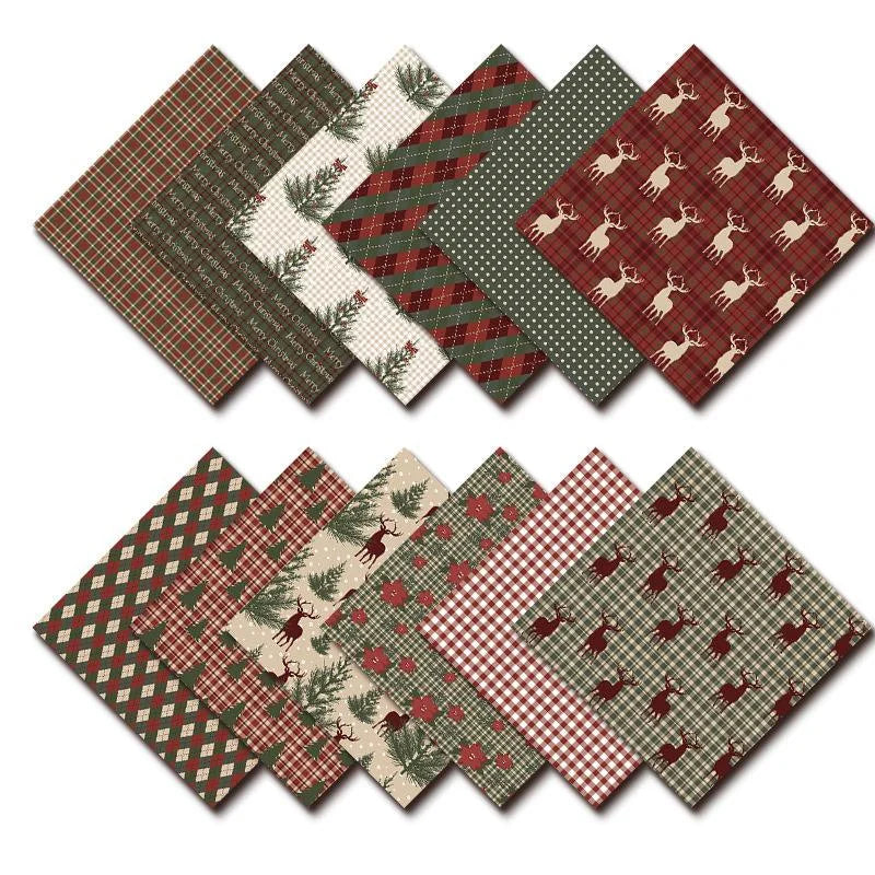 Vintage Merry Christmas Scrapbook Paper Pack | 24 Sheets Single-Sided Junk Journaling Craft Paper