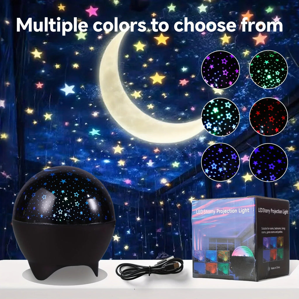 Starry Sky Projector Light | 7-Mode LED Night Light for Kids Room Decor