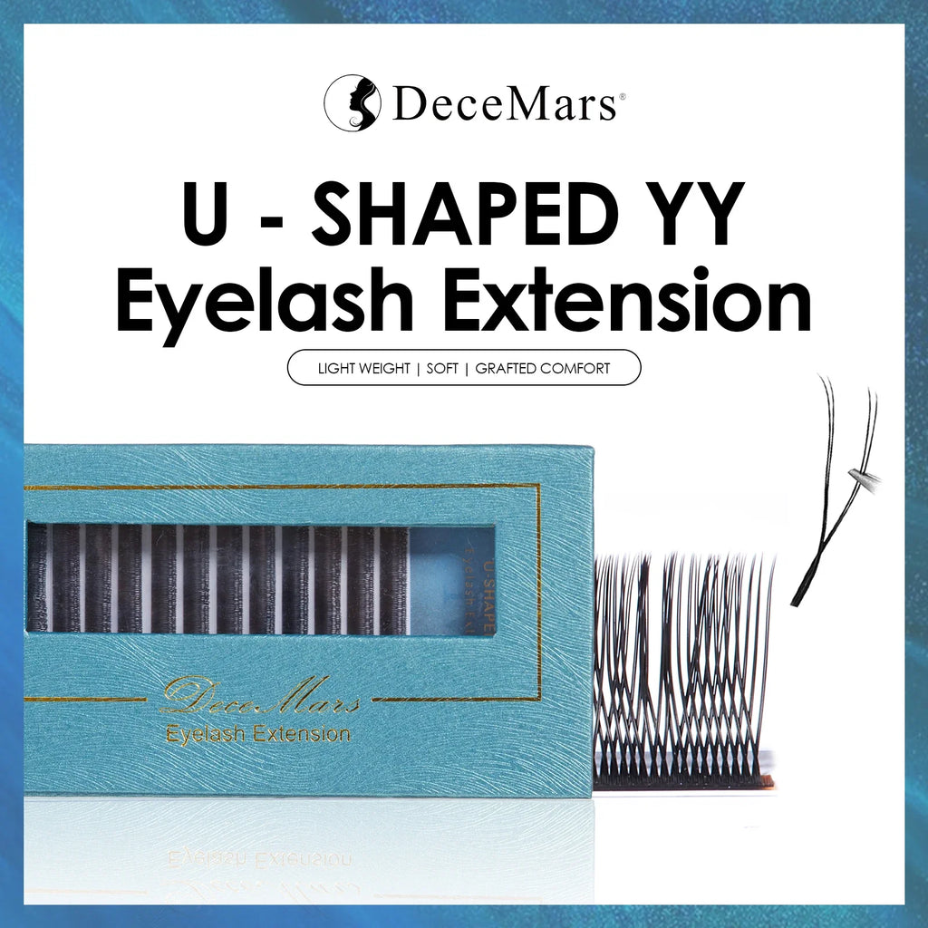 DeceMars 0.05mm U-Shaped YY Eyelash Extensions | Salon-Grade Synthetic Lashes