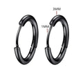 2pc Stainless Steel Small Hoop Earrings | Unisex Punk Hip Hop Huggie Earrings