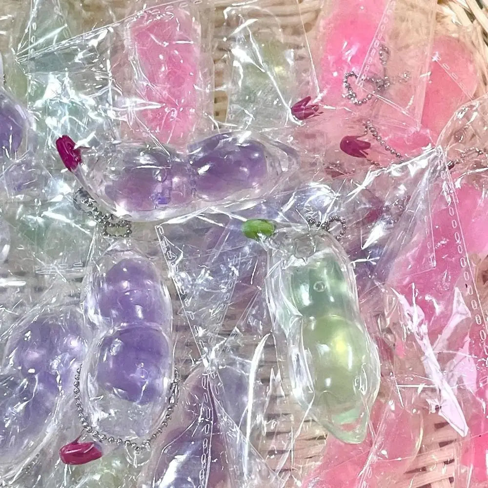 Squeeze Bean Fidget Toy | Cute Stress Relief Keychain