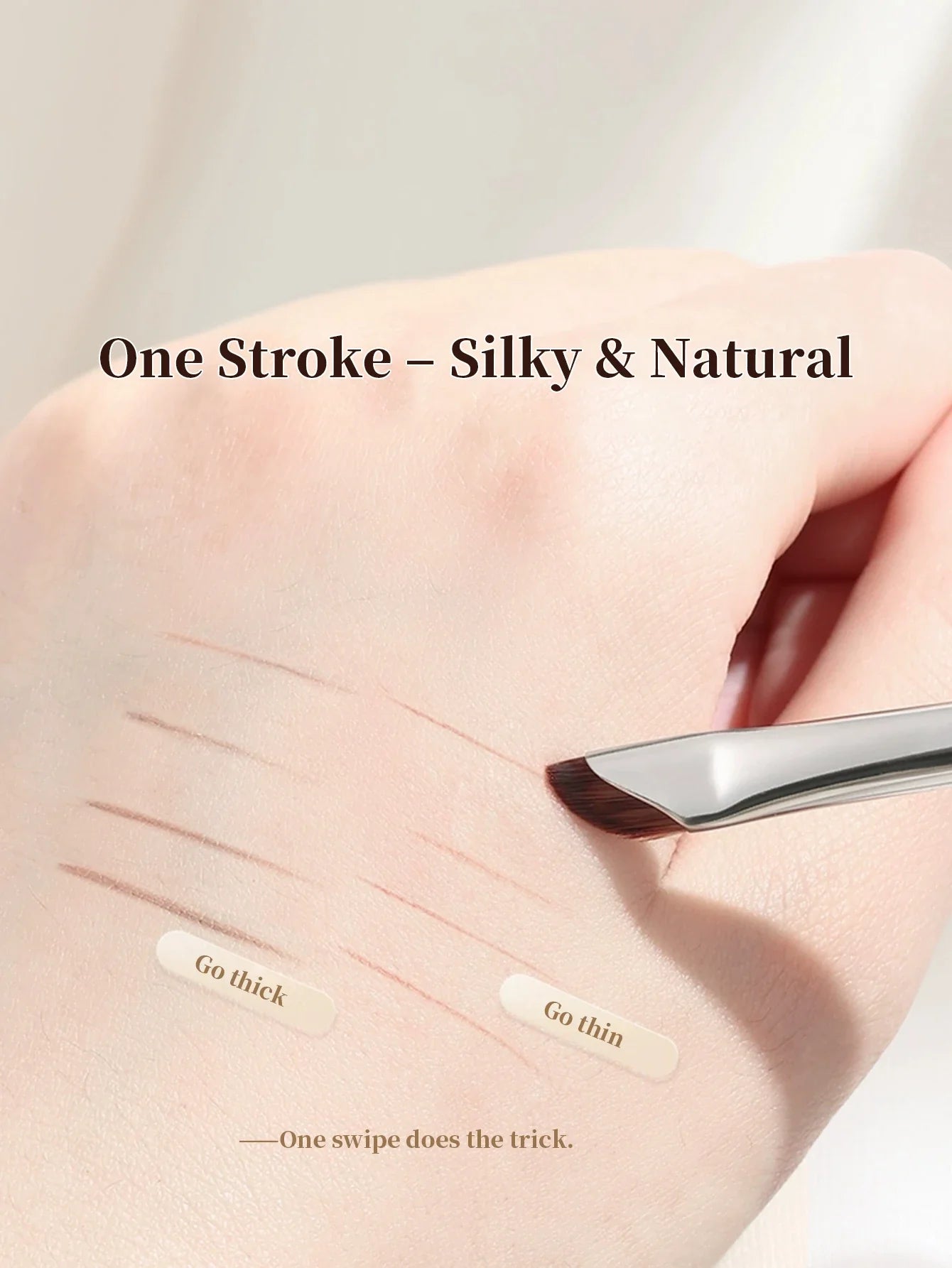 5-Piece Makeup Brush Set | Blade Eyeliner, Flat Eyebrow & Silkworm Brushes