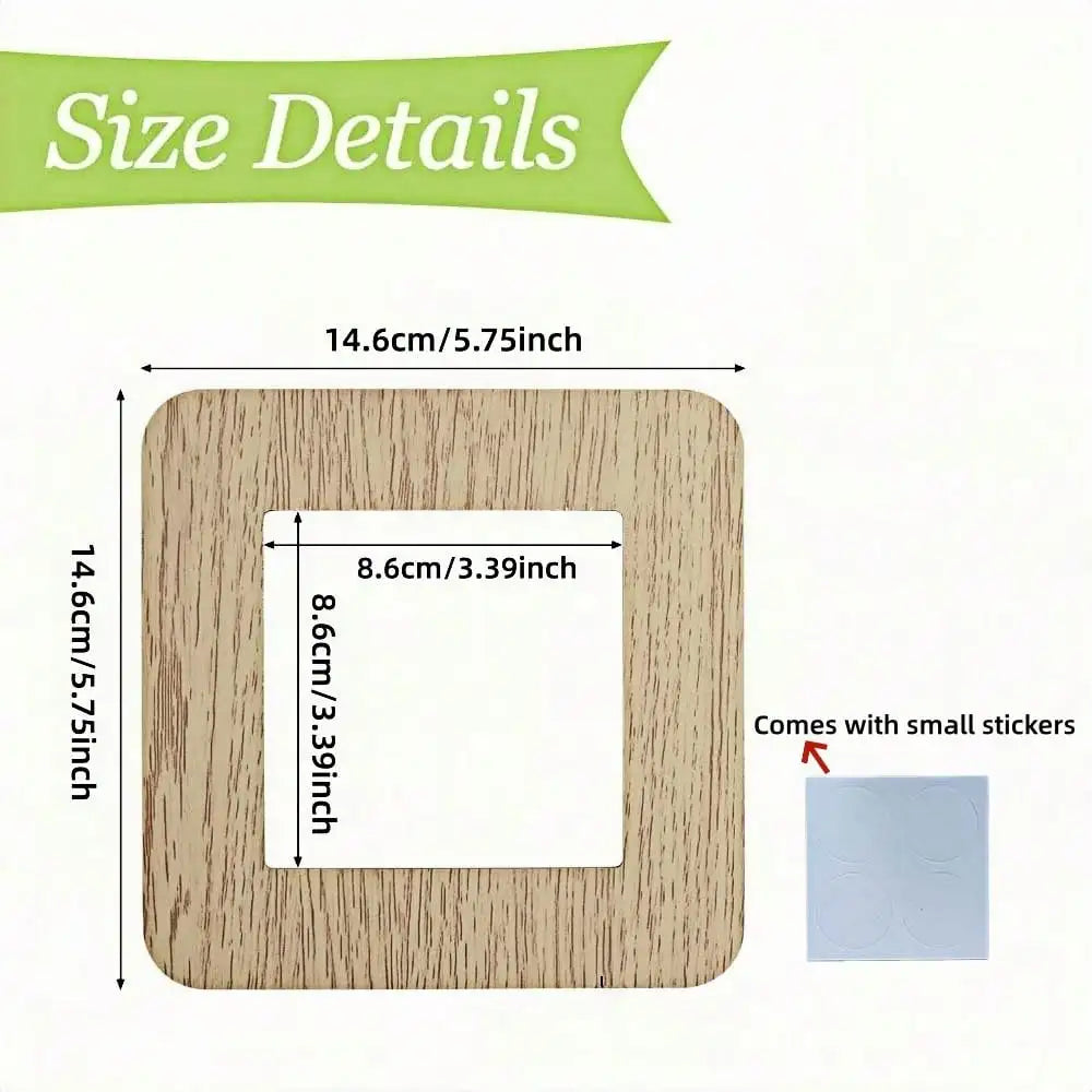 Square Switch Wall Sticker | Pre-stuck Decorative Switch Cover, 14.6x14.6cm