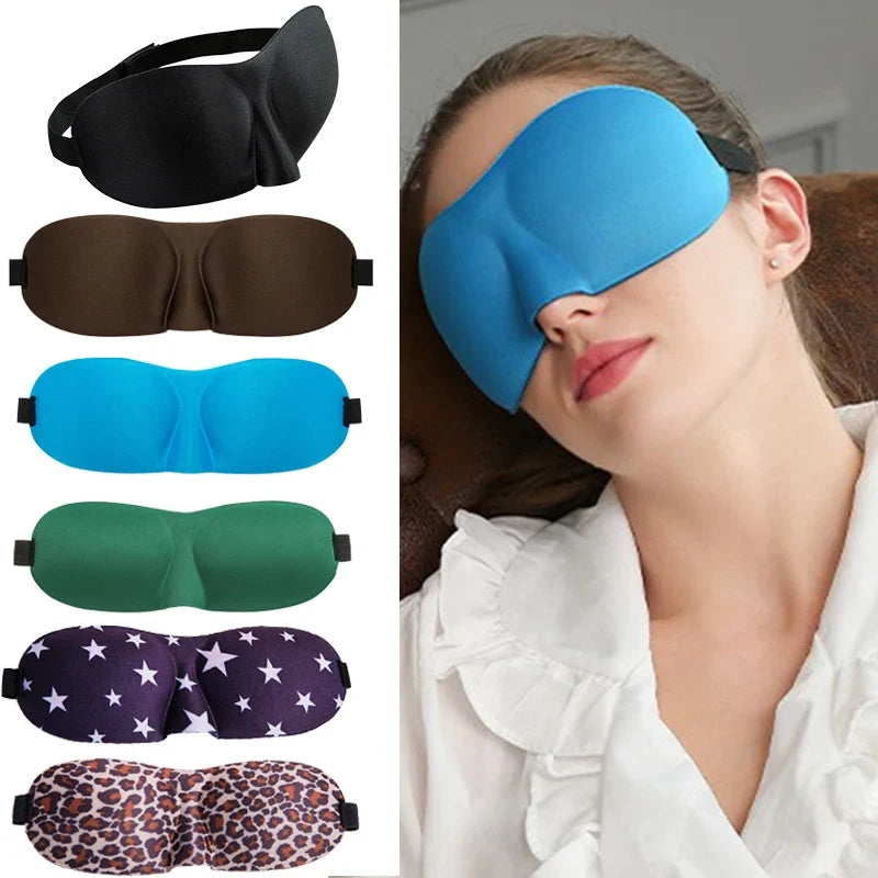 3D Sleeping Mask Eyepatch | Light Blocking Blindfold for Travel and Sleep
