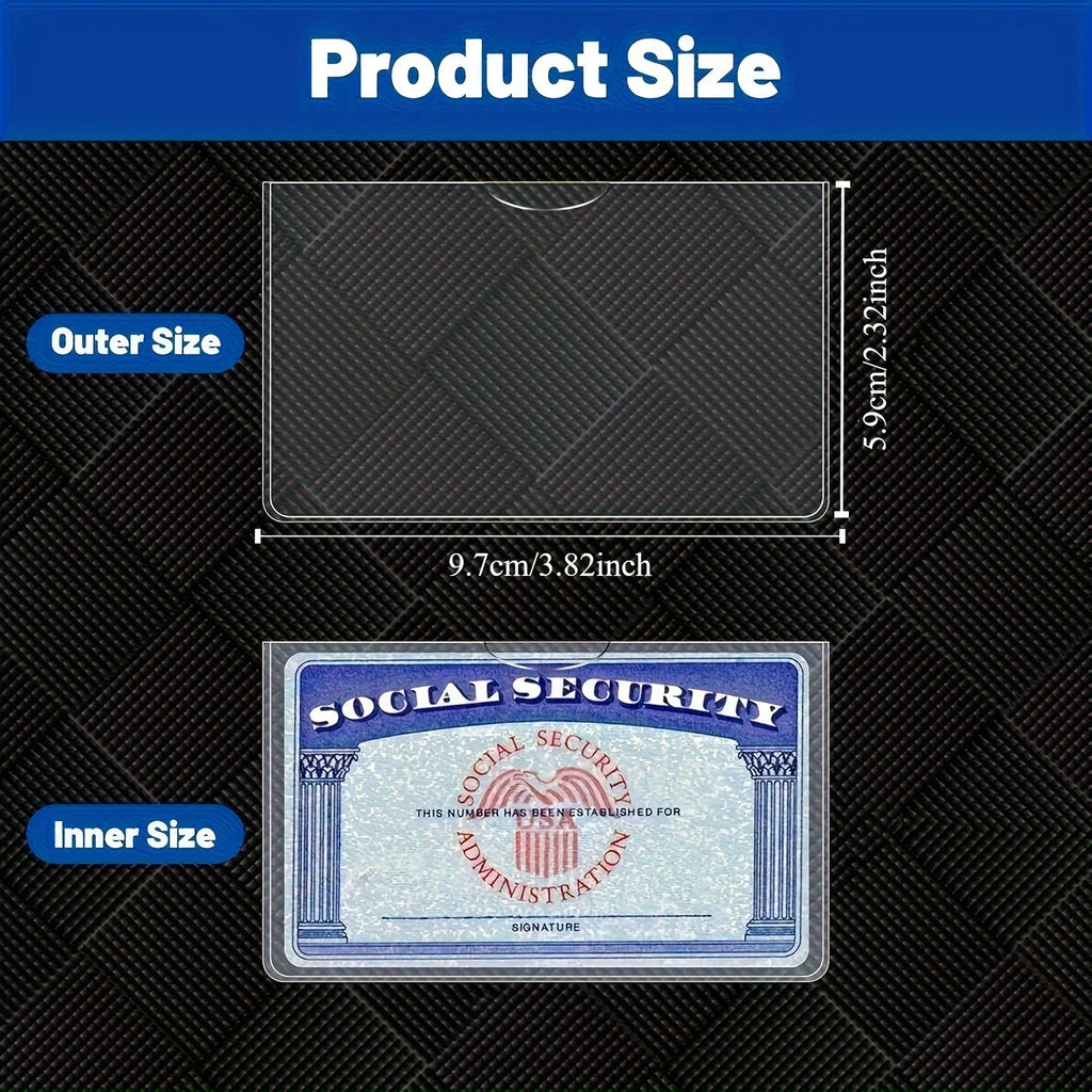 8 Pcs PVC Card Protective Cover | Secure Storage Solution for Credit Cards and ID