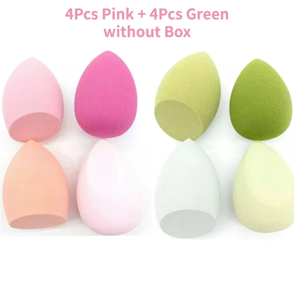 4/8pcs Makeup Sponge Blender Set | Soft Latex Foundation Blending Sponges