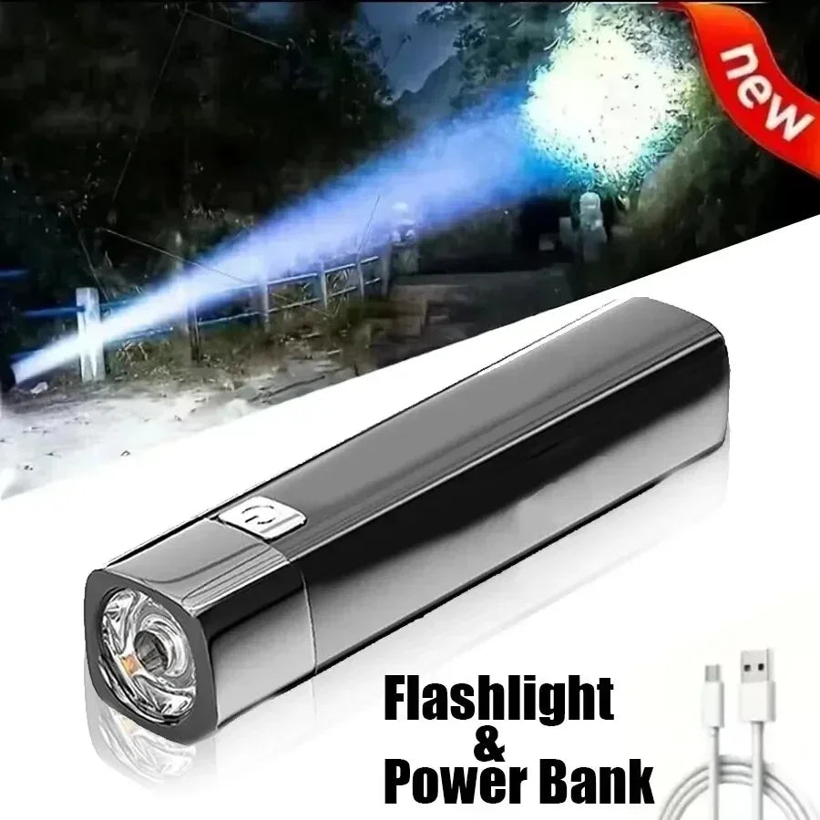 Mini Outdoor Lighting Power Bank Flashlight | 2-in-1 Ultra Bright G3 Tactical LED Flashlight with USB Charging