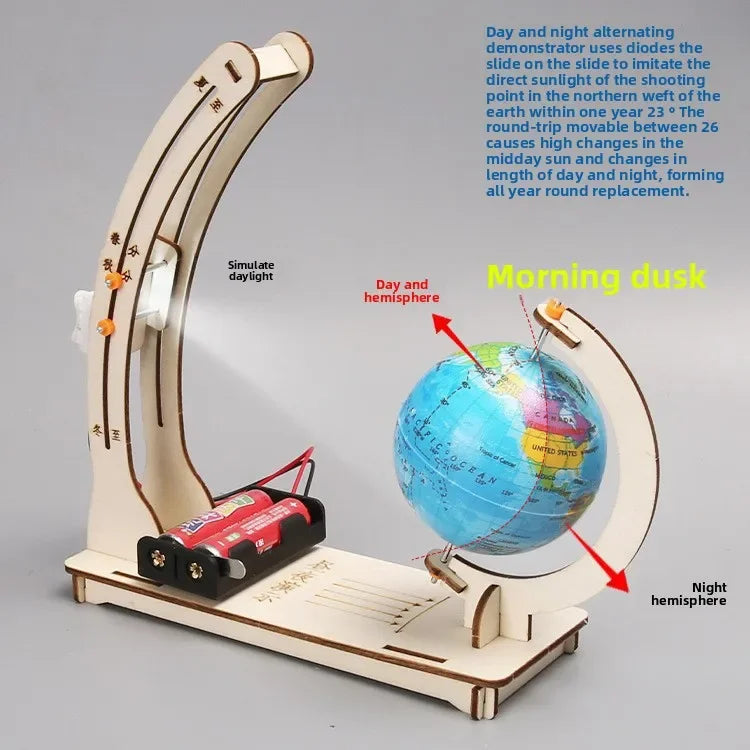 Day Night Globe STEM Kit | DIY Educational Science Toy for Kids 14+