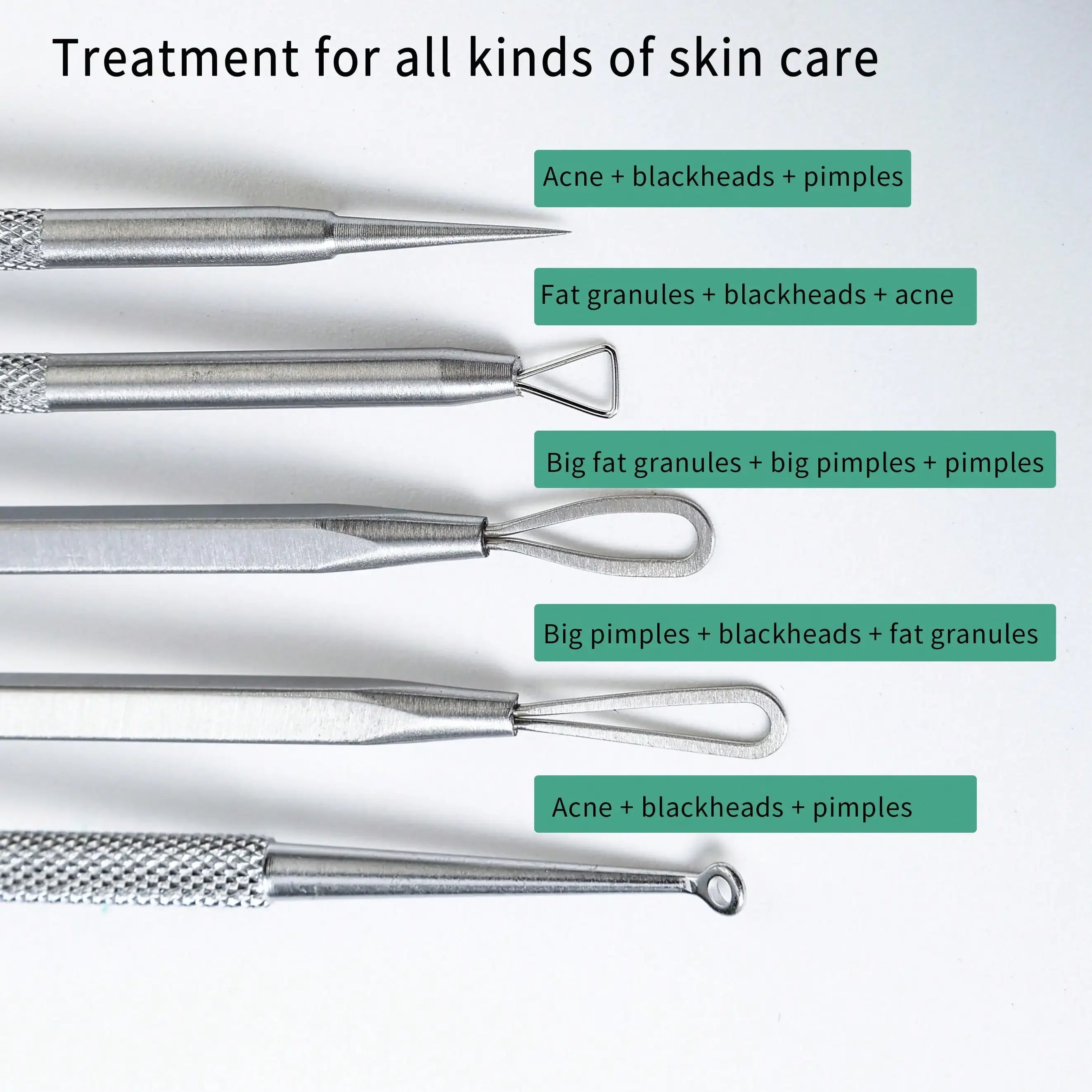 Stainless Steel Blackhead Remover Tool Kit | Professional Facial Cleanser Set with Storage Box