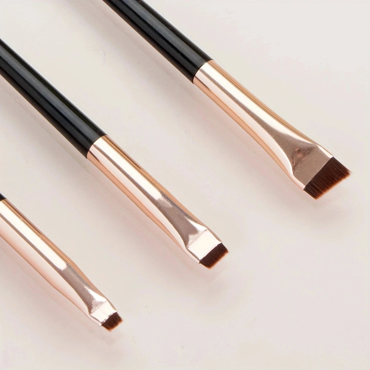 Ultra-Thin Eyebrow Brush Set | 3-Piece Angled Precision Makeup Brushes