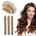 Satin Heatless Curling Rod Headband Set | No Heat Hair Curlers for Overnight Lazy Curls