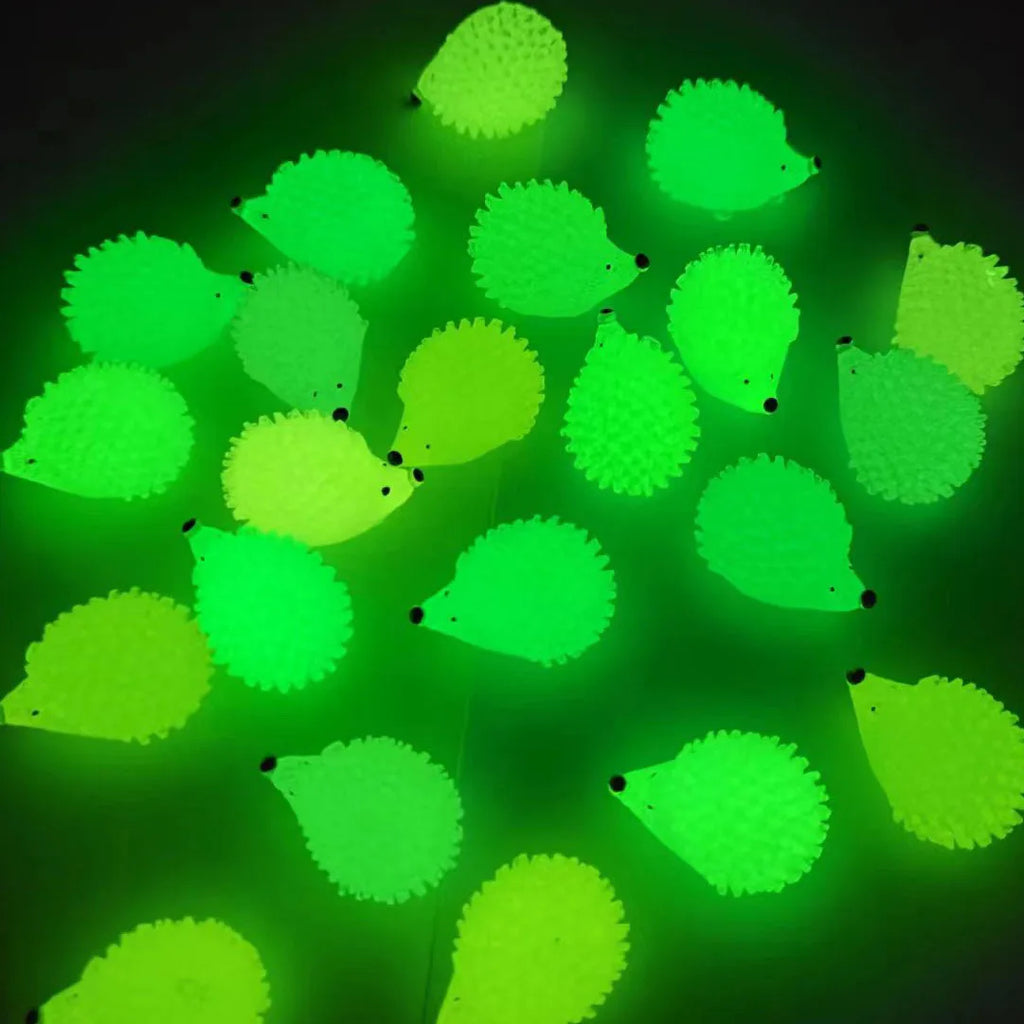 Luminous Mini Resin Hedgehogs | Glow in the Dark Tiny Decor for DIY Landscapes