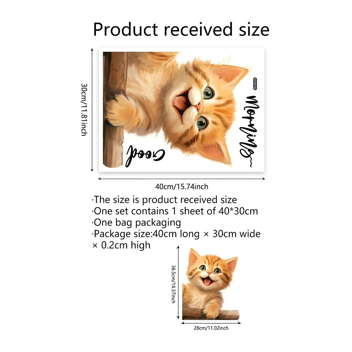 Cute Cat Wall Stickers | Peel and Stick Kitten Decals for Home Decor