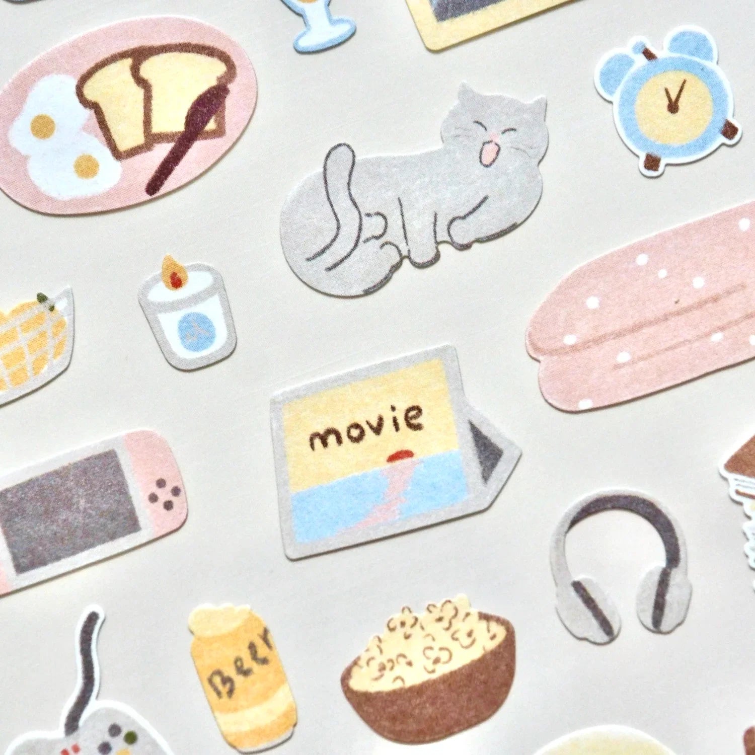 Korean Import Suatelier Lazy Sunday Stickers | Cute Scrapbooking and DIY Journal Decor