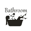 Detachable Girl and Woman Bathroom Sticker Art | Wash Room Decorative Wall Decal