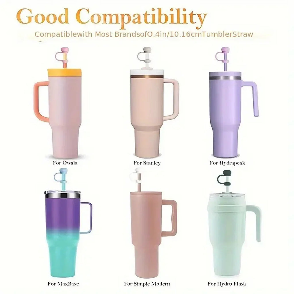 Stanley Straw Cap Set | Silicone Dustproof Straw Cover for 10mm Round Straws