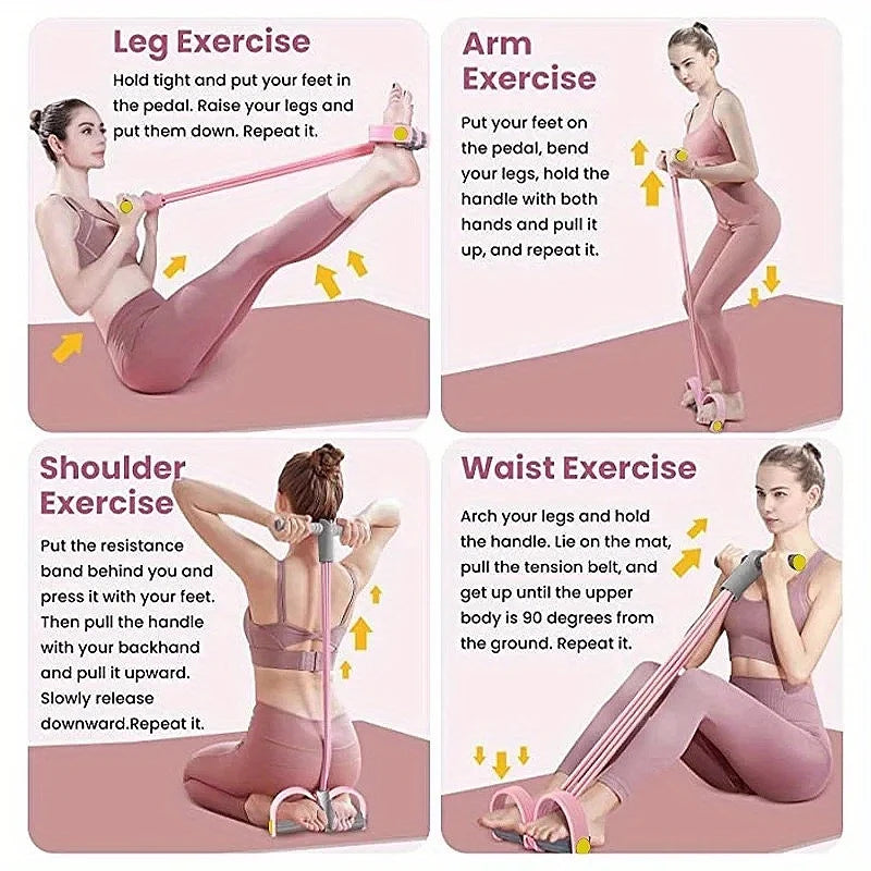 38cm Full Body Workout Resistance Bands | TPE Elastic Tubes with Foam Grips