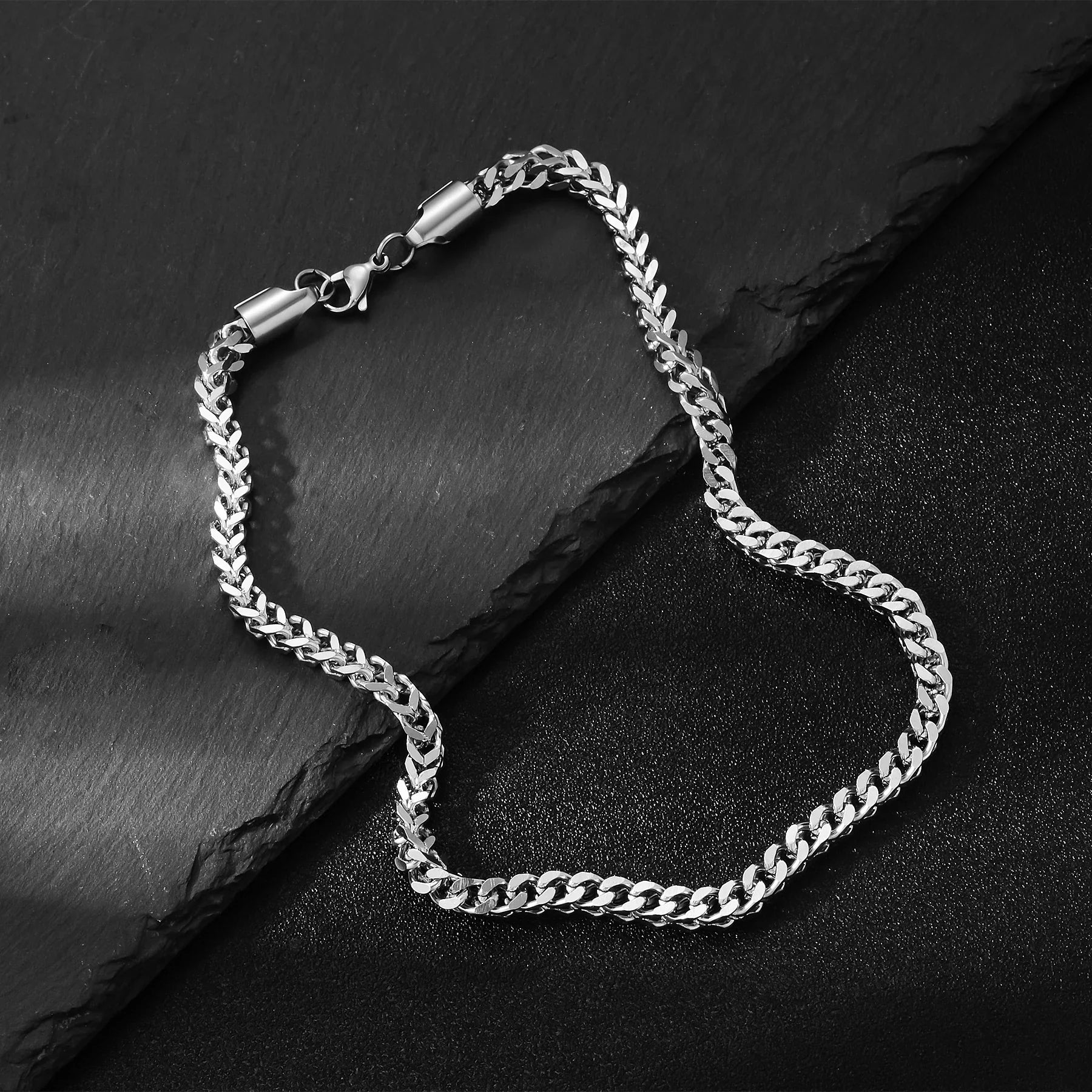 316L Stainless Steel Franco Fox Tail Chain Necklace | Gold Silver Color Gift for Men Women