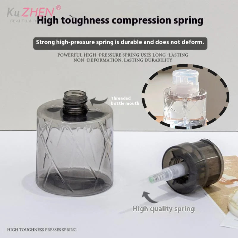 Refillable Nail Polish Remover Pump Bottle | Lockable Empty Dispenser for Manicure